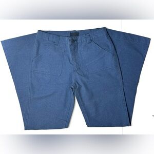 Vintage Abercrombie And Fitch Womens 8 Flared Blue Pants 100% Cotton Pockets Y2K